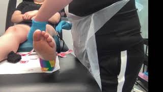 Ankle sprain taping at Luck's Yard Clinic