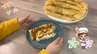 Danyah 3ans 👶 fait des crêpes pour la première fois 🥰🥰 Elle nous donne la recette