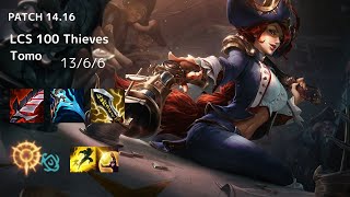 [ADC:100Thieves Tomo]Miss fortune vs Yasuo NA Pro Patch14.16✅