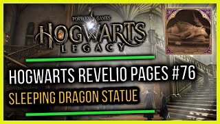 Hogwarts Castle Field Guide Revelio Pages #76 Sleeping Dragon Statue