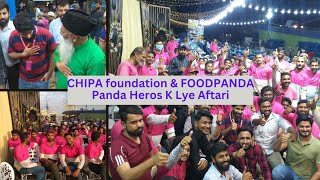 foodpanda & chippa panda Riders k lye Chippa foundation ki trf sy Aftari ka Ehtimam