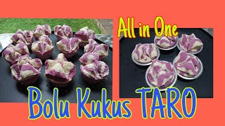 Cara membuat Bolu kukus Taro super menul dan merekah || Bolu kukus anti gagal All In One