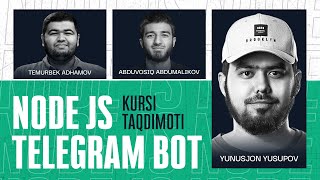 Node JS Telegram bot onlayn kursi taqdimoti