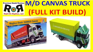 Magirus-Deutz 360M19 Canvas Truck 1:24 Scale Italeri 3912 -Model Kit Full Build