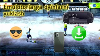 Emulatorlarga o'yinlarni yuklash || Mobile games TV