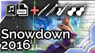 Snowdown 2016 login theme - League of Legends (Synthesia Piano Tutorial)