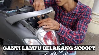 CARA GANTI LAMPU BELAKANG SCOOPY NEW