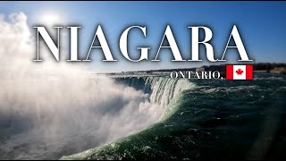 Relaxing Walking Tour 4K Video, Niagara Falls in Ontario, Canada 🇨🇦, Walking around in the morning!!