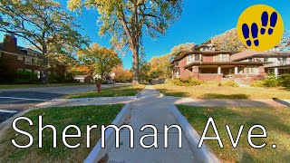 Walking in Evanston's Sherman Avenue - Chicago, IL