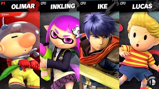 SSBU #510 - Olimar (Me) vs. Inkling vs. Ike vs. Lucas (Level 9 CPU)