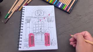 How to draw street sketch / Як малювати скетч вулиці