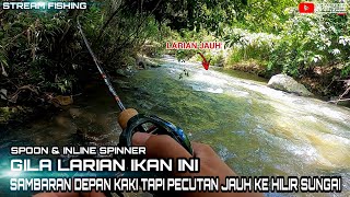 Stream Fishing | Umpan Spoon Dan In-line Spinner | Casting Pelian Jeram | Sambaran Depan Kaki