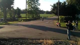 Jumping railroad tracks on the aprilia