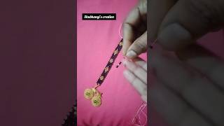 Mangalsutra design making  at home with golden beads part-2