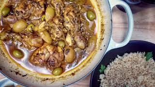 Easy Moroccan Chicken Tagine طاجين الدجاج مشرمل