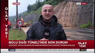 Heyelan sonucu kapanan Bolu Dağı Tüneli’nde çalışma başlatıldı | TRT Haber