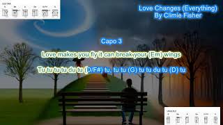 Love Changes Everything (No Capo 3) by Climie Fisherplay along with scrolling guitar chords & lyrics