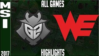 G2 Esports vs Team WE - MSI Semifinal Highlights ALL GAMES - G2 vs WE