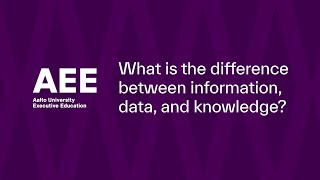 What is the difference between information, data, and knowledge? – Tomi Kauppinen