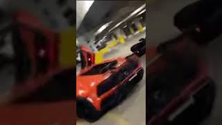 Lamborghini Aventador shooting flames at Toys for Tots fundraiser at Steamtown Mall (Pennsylvania)