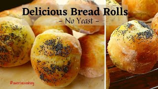 Just yogurt and flour [no yeast] quick and easy bread rolls, ready in 15 minutes