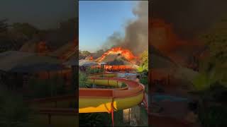 Popular resort engulfed in flames