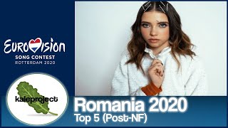 Romania ESC Selection (Selecția Națională) 2020 Top 5 With Comments (After Show)