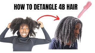 How to detangle 4b hair no editing ASMR