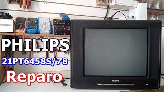 PHILIPS 21PT6458S/78 - NÃO LIGA STAND BY APAGADO (1/2) - Vídeo Nº 069 #alexeletrônica