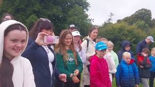 Leona Maguire gave a group of Strandhill girls and boya some lessons at Drumoland   Irish open .