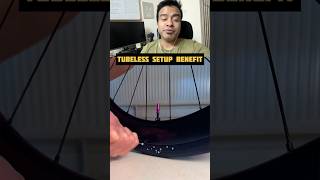 This is Benefits of Tubeless tyre Setup #shortsvideo #mtbcycle #tubelesstyre