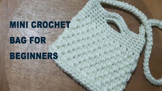 Mini crochet bag for beginners / trinity stitch in round