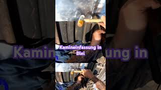 Hier👆 klicken für langes Video. Kamineinfassung mit Walzblei.