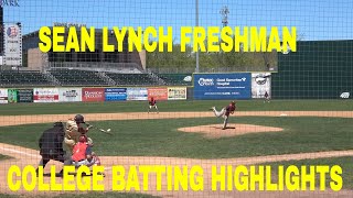 SEAN LYNCH BASEBALL SAINT THOMAS AQUINAS COLLEGE FRESHMAN YEAR BATTING HIGHLIGHTS