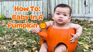 Baby In A Pumpkin Tutorial 👶🎃 | DIY Baby Photoshoot 📸