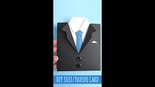 DIY Suit/Tuxedo Card | Birthday/Fathers Day Greeting Card | #shorts