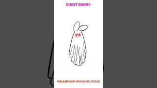 Cute ghost bunny drawing #easytodraw #halloween2024 #halloweendrawing