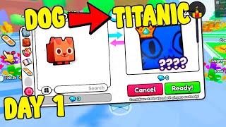 Dog To Titanic #1 Get First Huge! In Pet Simulator 99 Roblox!