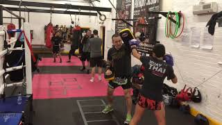 Tin training Muay Thai at Barton hill 6th November 2018