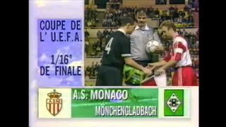 Début AS Monaco vs Borussia VfL Mönchengladbach 1/16 de Finale UEFA Cup C3 1996/1997 Football TF1