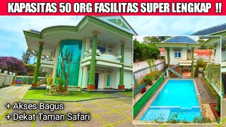 Villa dekat Taman Safari Puncak Bogor Kapasitas Besar ada Kolam renang