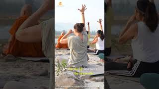 Pranayama Yogic Breath by the Ganges River | Best Yoga School in Rishikesh India #rishikeshyoga