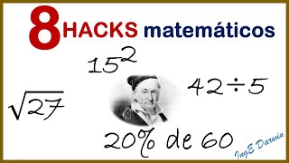 8 mejores HACKS matemáticos para cálculos rápidos. Parte 1