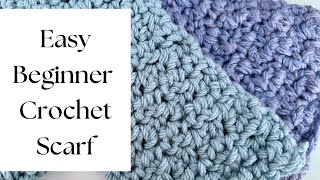 Learn How to Crochet This EASY Two-Tone Scarf | Step-by-Step Tutorial