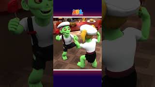 🧟Spooky Zombies, Chef and The Witch🧙‍♀️ #shorts #youtubeshorts #spooky #kidssongs