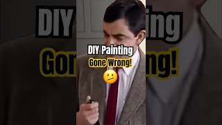 DIY Painting Gone Wrong: Mr Bean Painting 🫤 #shorts