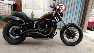 Honda Shadow 600 black and brown