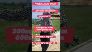 PEAK LUXURY COURT |LAND FOR SALE IN SANGOTEDO|GOVERNMENT APPROVED LAND#realestate #ibejulekki