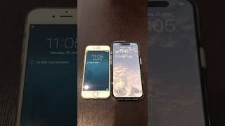 iPhone 6 on iOS 8 vs iPhone 15 Pro on iOS 17 boot up test #shorts #iphone6 #ios8 #iphone15pro #ios17