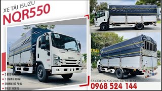 Cập Nhật Giá Xe Tải Isuzu NQR550 Tải 5T9 Đóng Thùng Nhôm 7 Bửng Với Thùng 5m7 Tại Xe Tải Hay